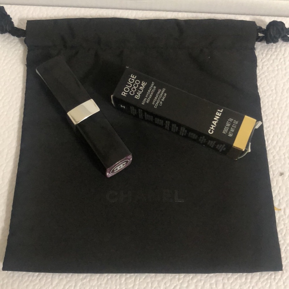 Empty Chanel Rouge Coco Lipstick container with Pouch